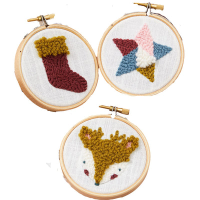 Punch Needle Festive Decorations (14th December)