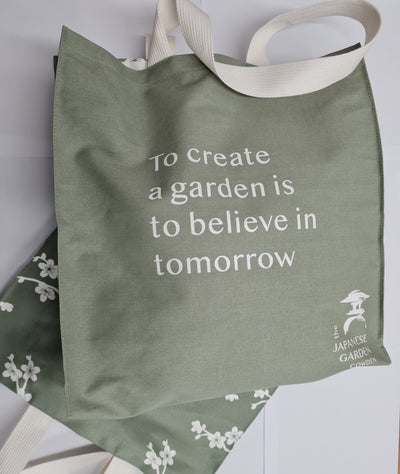 Japanese Garden Canvas Shopping Bag